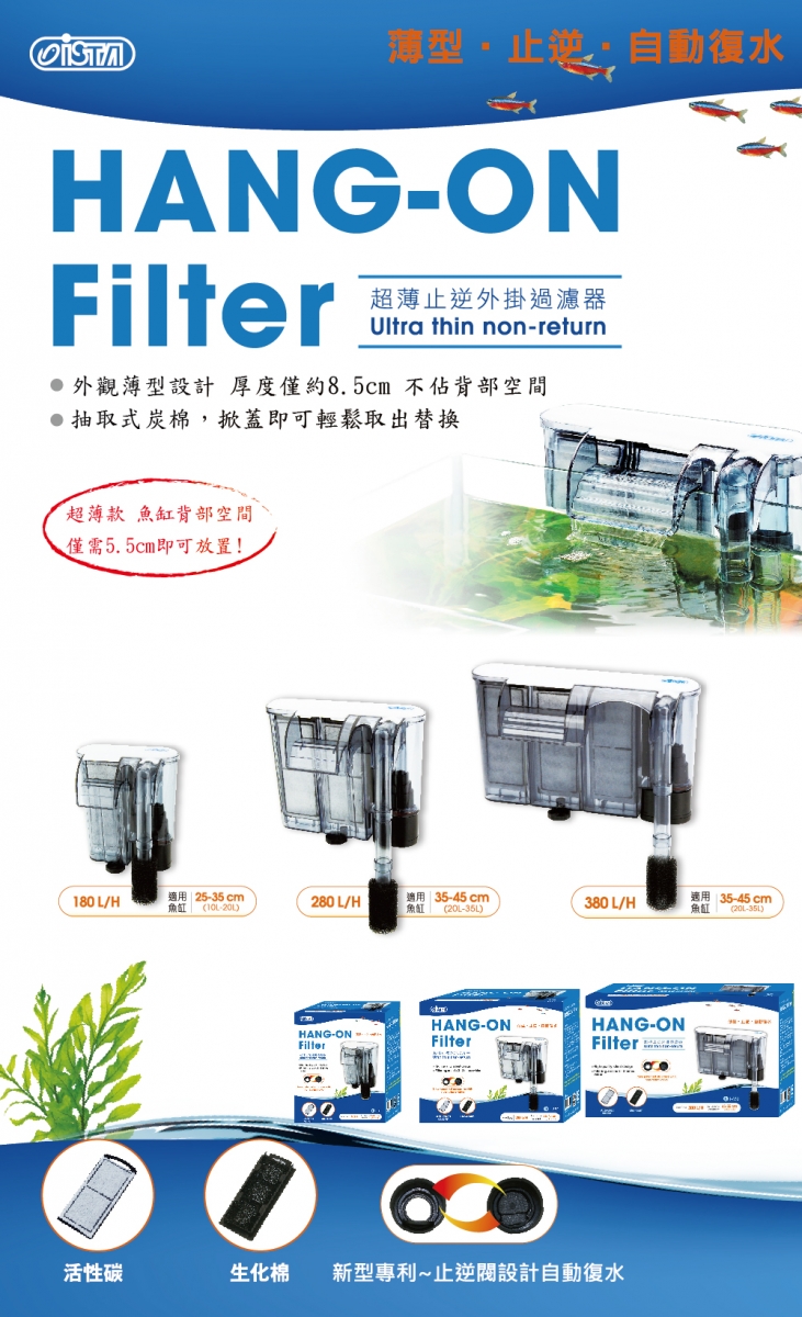 I-853 超薄止逆外掛過濾器 380L/H $306