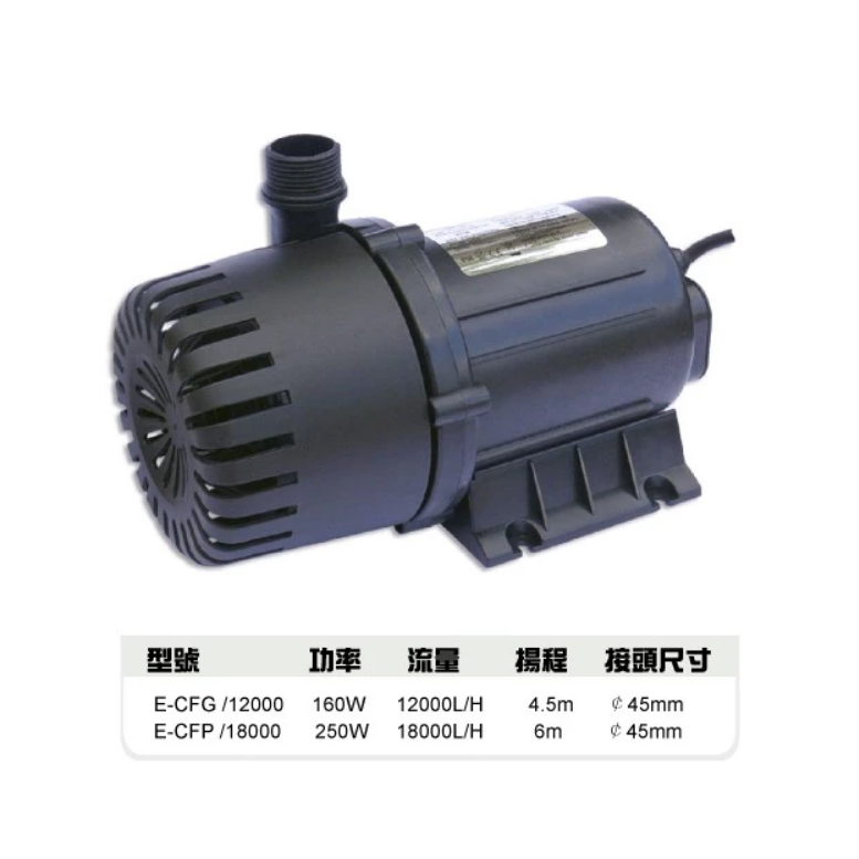 E-CFG日生PG超強海陸馬達(淡水用)  12000L/H $3570
